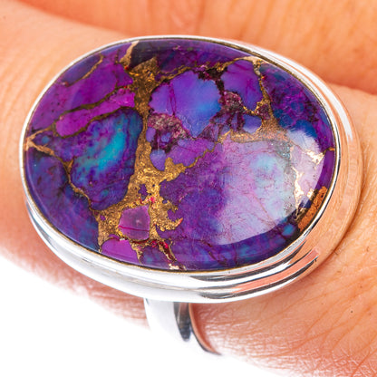Purple Copper Composite Turquoise Ring Size 8.25 (925 Sterling Silver) R1554
