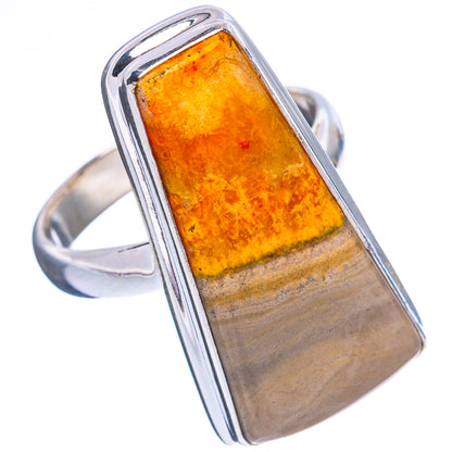Bumble Bee Jasper Ring Size 7.75 (925 Sterling Silver) R3409