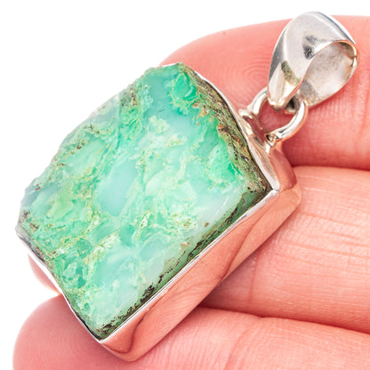 Chrysoprase Pendant 1 3/8" (925 Sterling Silver) P40612