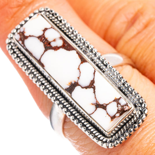Sterling silver rectangular jasper ring with rope edge, worn on hand