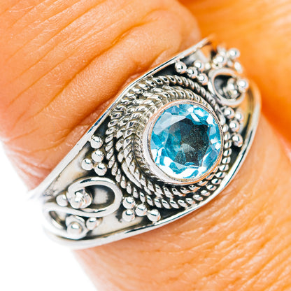 Blue Topaz Cocktail Ring Size 8.75 (.925 Sterling Silver)