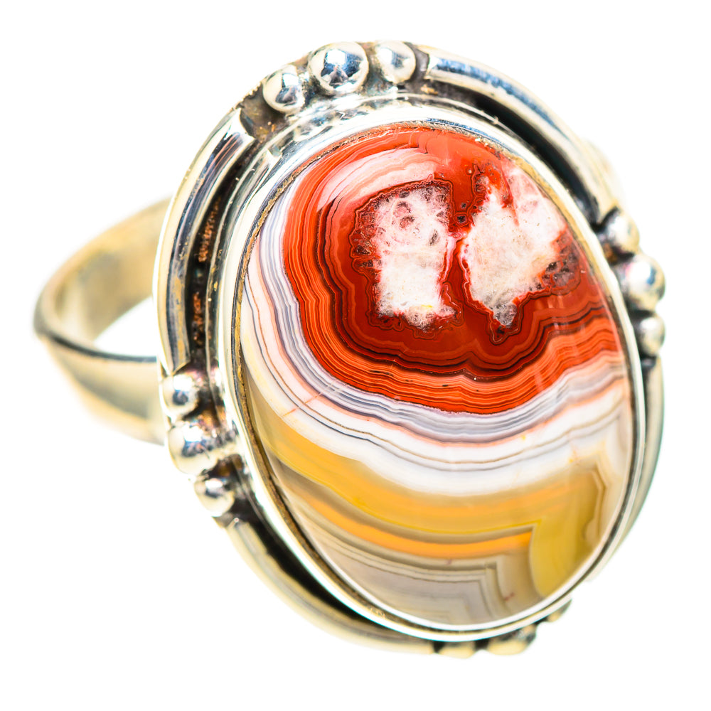 Crazy Lace Agate 925 Sterling Silver Ring Size 9 (925 Sterling Silver) RING139605