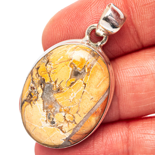 Maligano Jasper Pendant 1 1/2" (.925 Sterling Silver)