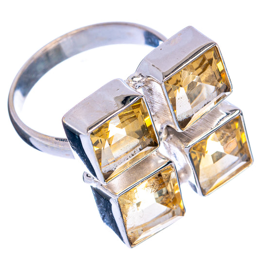 Large Faceted Citrine Ring Size 9.75 (925 Sterling Silver) R144531