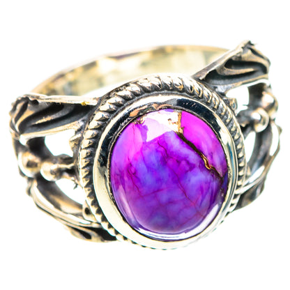 Purple Copper Composite Turquoise Ring Size 7.25 (925 Sterling Silver) RING138551