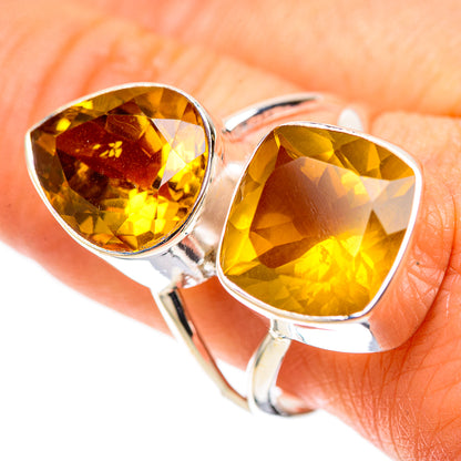 Large Faceted Citrine Ring Size 10.25 (925 Sterling Silver) RING138660