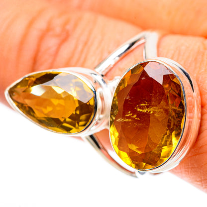 Large Faceted Citrine Ring Size 10.75 (925 Sterling Silver) RING138916