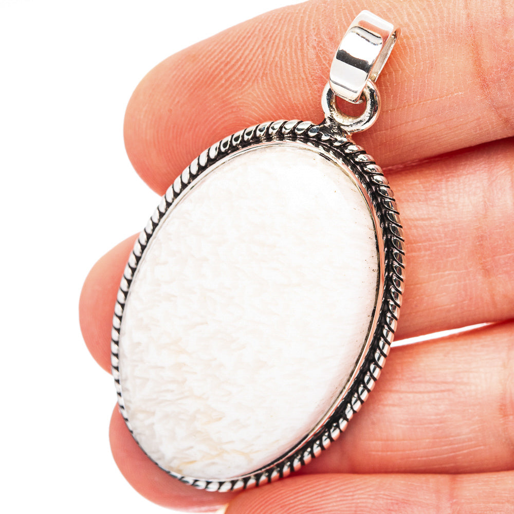 Scolecite Pendant 1 7/8" (.925 Sterling Silver)
