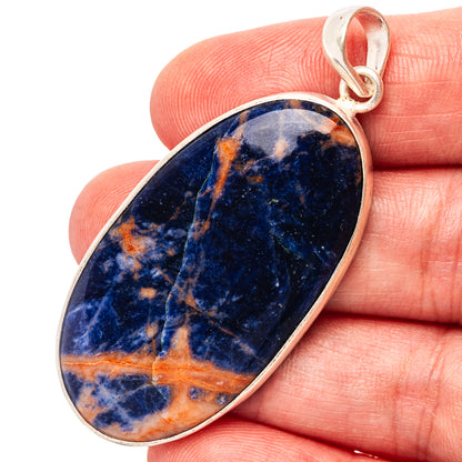 Sodalite Pendant 2 1/4" (.925 Sterling Silver)