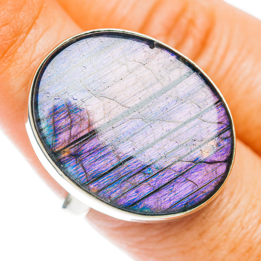 Spectrolite Ring Size 7.75 (German Silver)