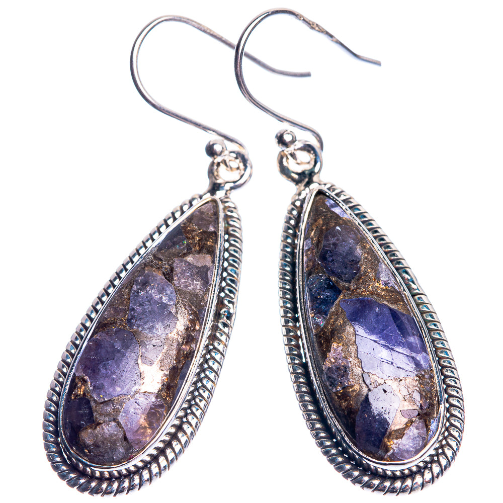 Brecciated Tanzanite 925 Sterling Silver Earrings 1 3/4"