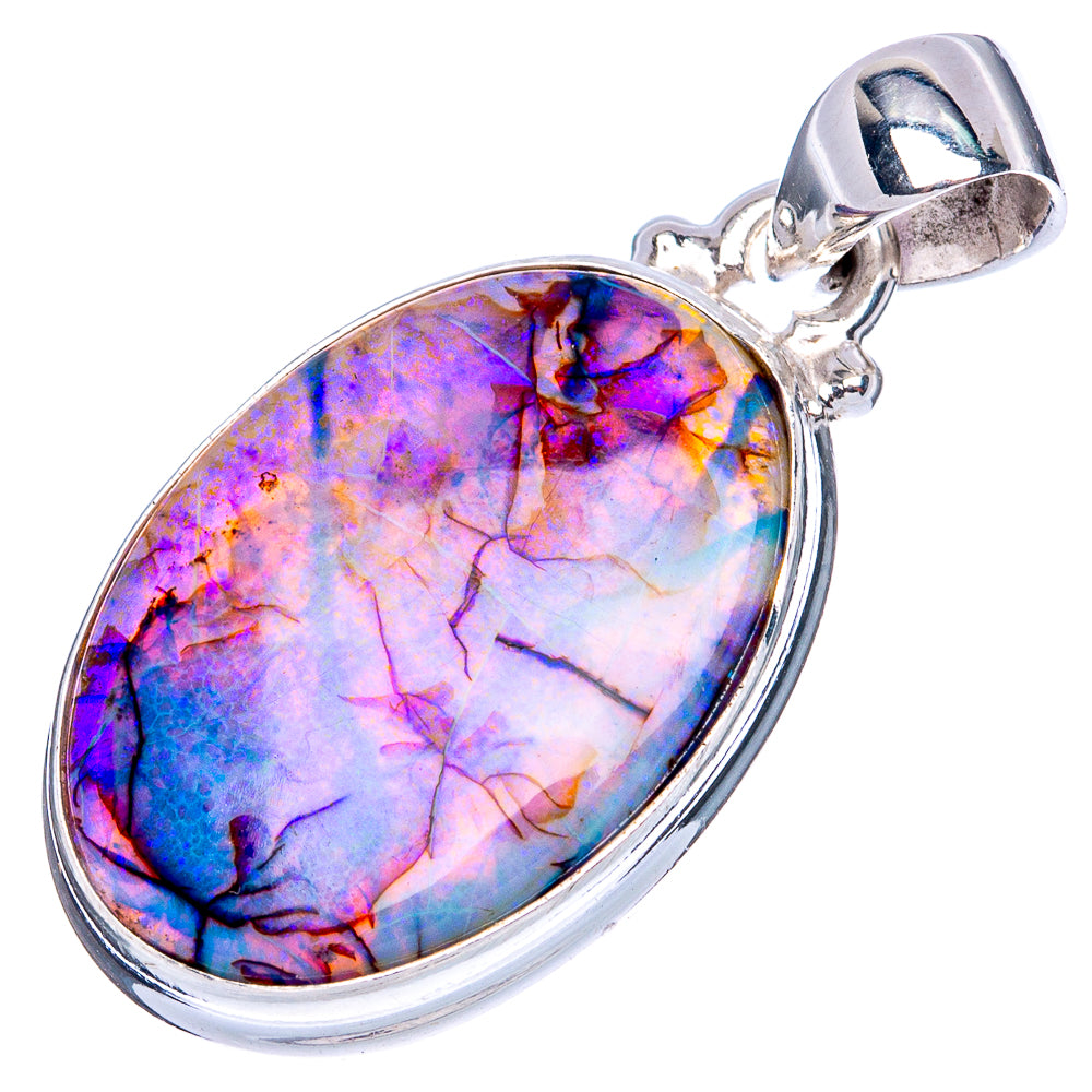 Rare Sterling Opal Pendant 1 1/4" (925 Sterling Silver) P41994