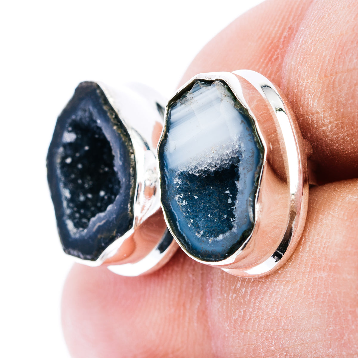 Tabasco Geode Earrings 5/8" (.925 Sterling Silver)