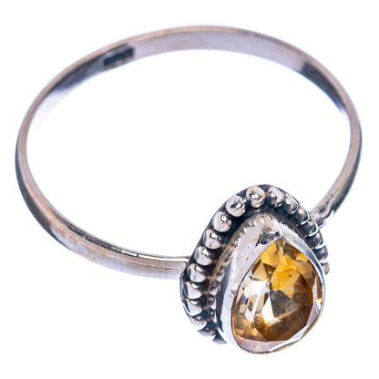 Faceted Citrine Dainty Ring Size 9.25 (925 Sterling Silver) R145508