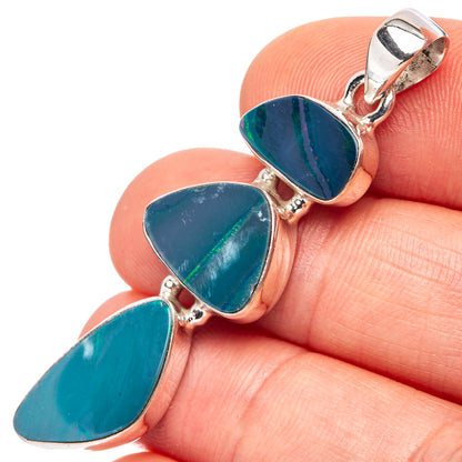Rare Doublet Opal Pendant 2" (.925 Sterling Silver)