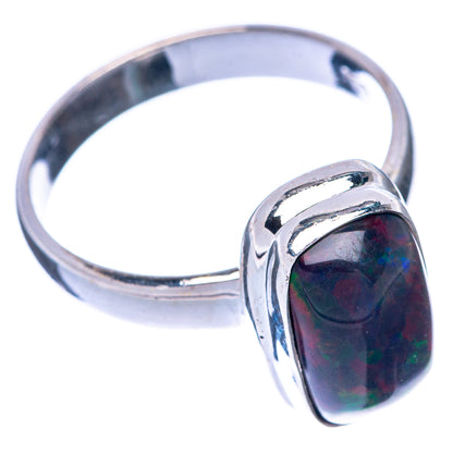 Black Opal Ring Size 7.5 (925 Sterling Silver) R144855