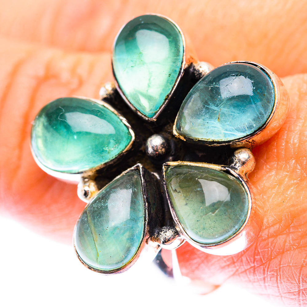 Large Blue Fluorite Ring Size 10 (925 Sterling Silver) RING140173