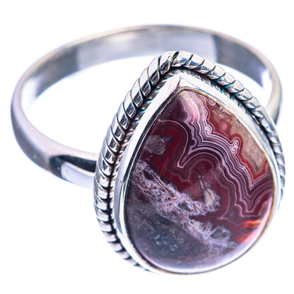 Crazy Lace Agate Ring Size 10.75 (925 Sterling Silver) R142285