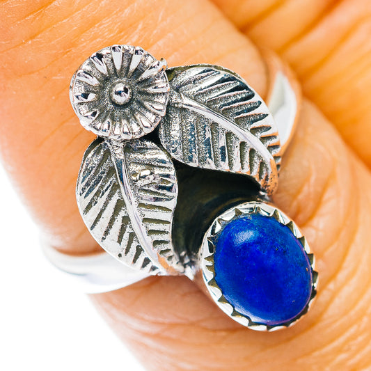 Southwestern Style Lapis Lazuli Ring Size 7 (.925 Sterling Silver)
