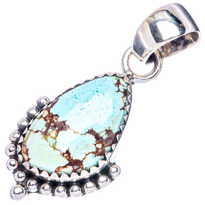 Rare Golden Hills Turquoise 925 Sterling Silver Pendant 1 3/8" (925 Sterling Silver) P41938