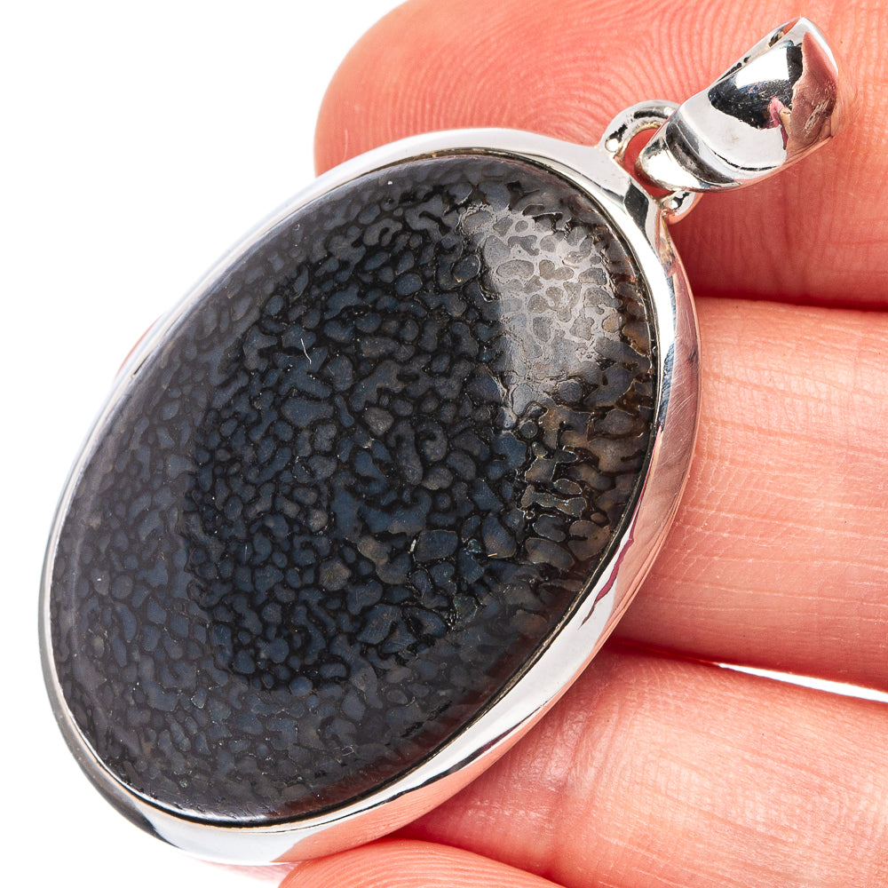 Large Dinosaur Bone 925 Sterling Silver Pendant 1 7/8" (925 Sterling Silver) P43665