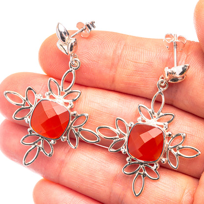 Premium Carnelian Earrings 1 5/8" (925 Sterling Silver) E432347