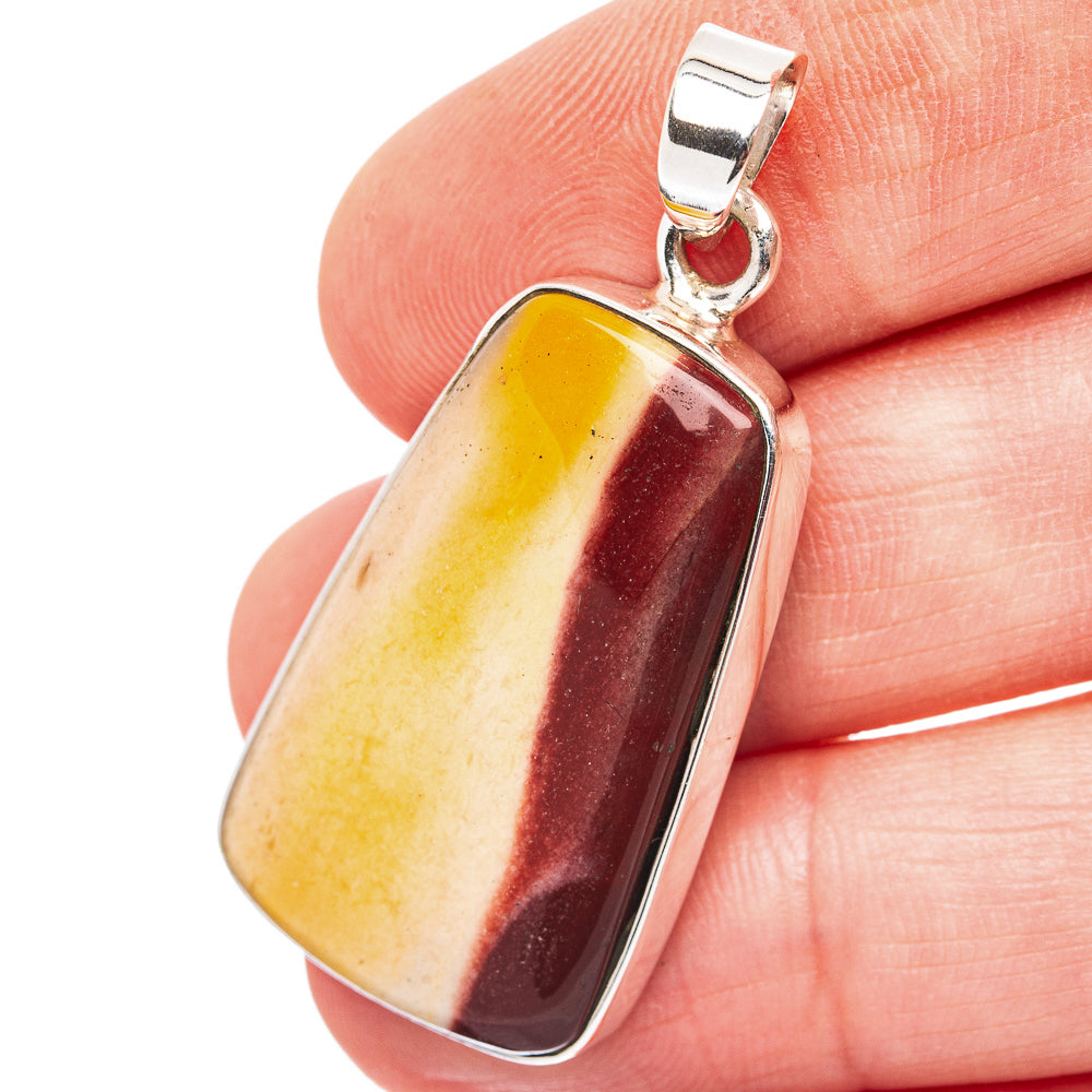 Mookaite Pendant 1 5/8" (.925 Sterling Silver)