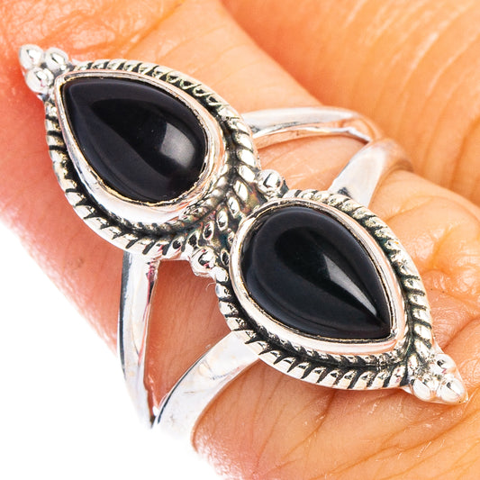 Black Onyx 925 Sterling Silver Ring Size 6 (925 Sterling Silver) R6295