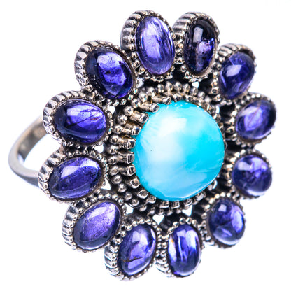 Large Larimar, Tanzanite Ring Size 8.25 (925 Sterling Silver) R141627