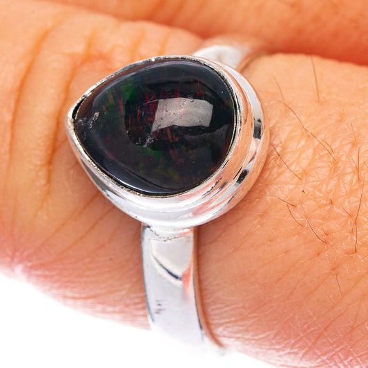 Black Opal Ring Size 8 (925 Sterling Silver) R144577
