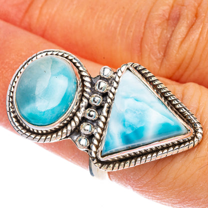 Rare Larimar Ring Size 6 (925 Sterling Silver) R147099