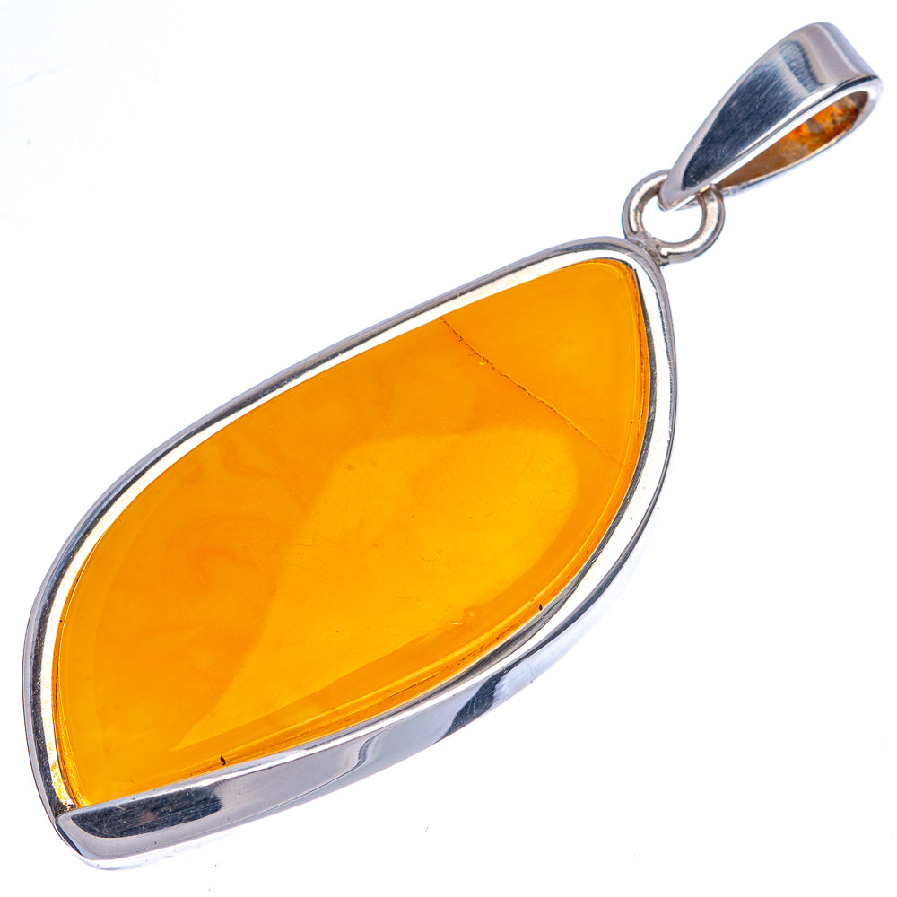 Baltic Amber Pendant 2 1/4" (925 Sterling Silver) P40096