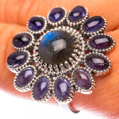 Large Labradorite, Tanzanite 925 Sterling Silver Ring Size 9 (925 Sterling Silver) RING140381