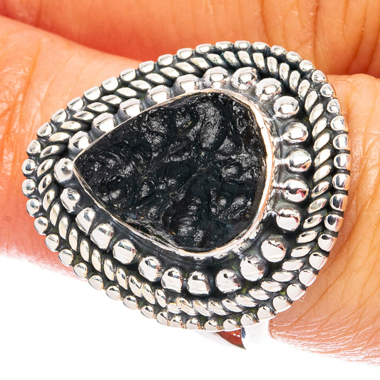 Tektite 925 Sterling Silver Ring Size 7 (925 Sterling Silver) R6200