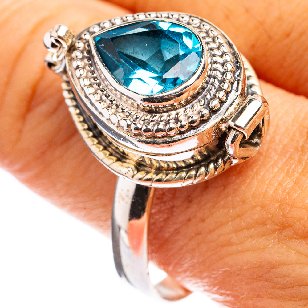 Poison Blue Topaz Ring Size 11.25 (925 Sterling Silver) R142804