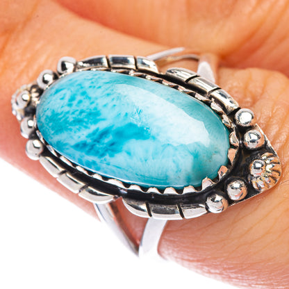Large Larimar Ring Size 7 (925 Sterling Silver) R144830