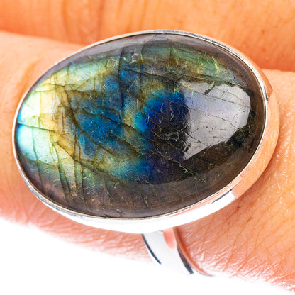 Labradorite Ring Size 9 (925 Sterling Silver) R4693