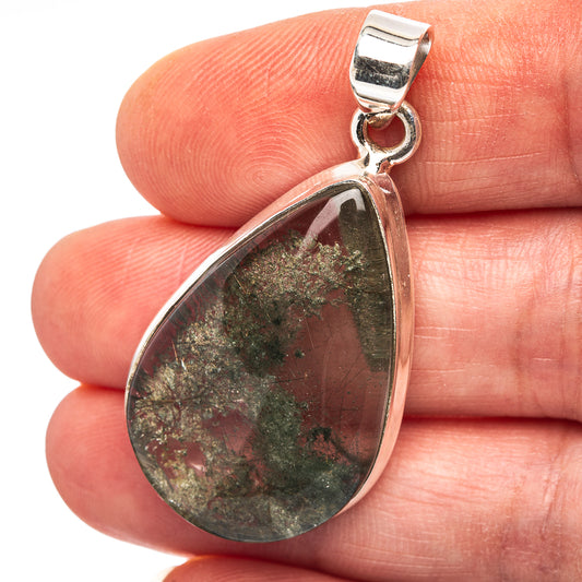 Garden Quartz Pendant 1 5/8" (.925 Sterling Silver)