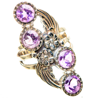 Large Faceted Amethyst 925 Sterling Silver Ring Size 6.25 (925 Sterling Silver) RING139713