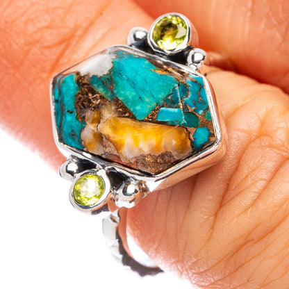 Premium Spiny Oyster Turquoise Ring Size 7 (925 Sterling Silver) R1846