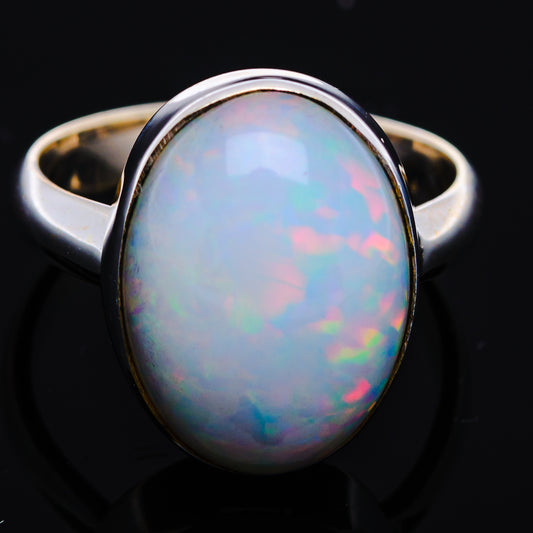 Premium Ethiopian Opal Ring Size 6 Adjustable (.925 Sterling Silver)