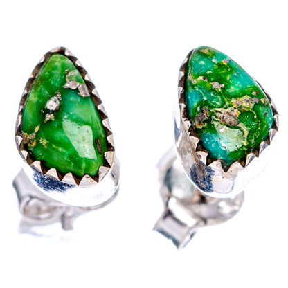 Sonoran Gold Turquoise Earrings 3/8" (.925 Sterling Silver)