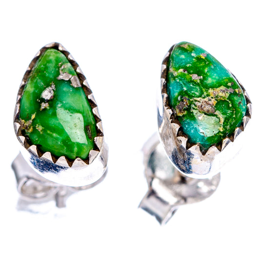 Sonoran Gold Turquoise Earrings 3/8" (.925 Sterling Silver)