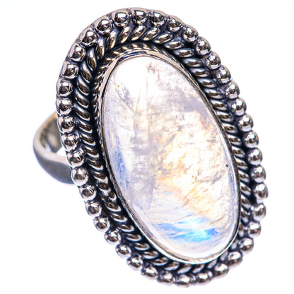 Rainbow Moonstone Ring Size 6 (925 Sterling Silver) RING143420
