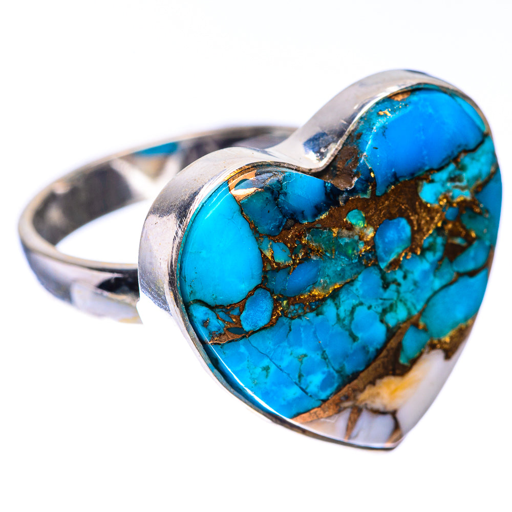Spiny Oyster Turquoise Ring Size 7.5 (925 Sterling Silver) R140715