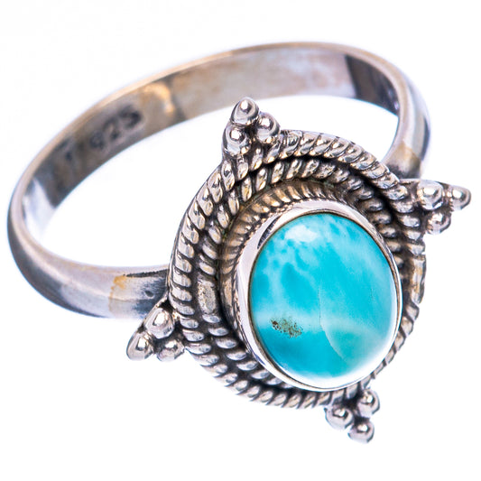 Larimar Dainty Ring Size 6 (925 Sterling Silver) R3413