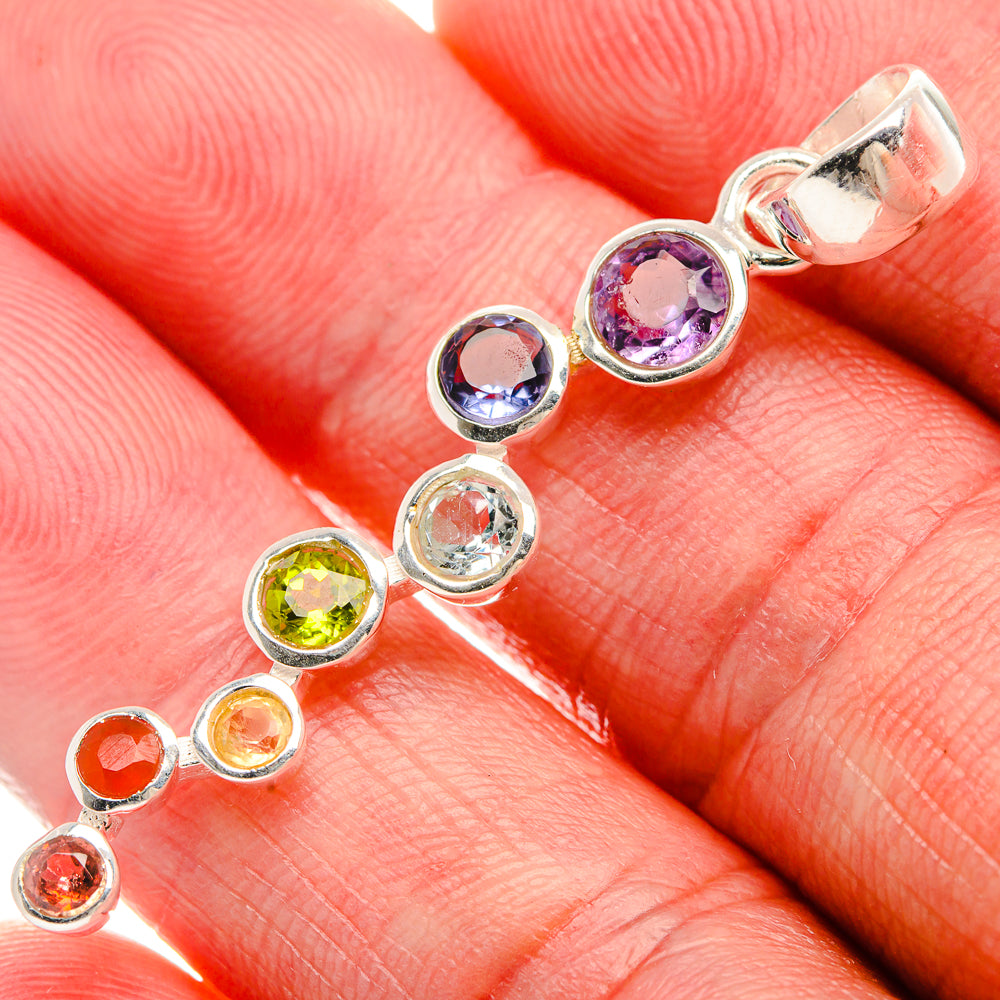 Chakra Dainty Pendant 1 7/8" (925 Sterling Silver) PD37825