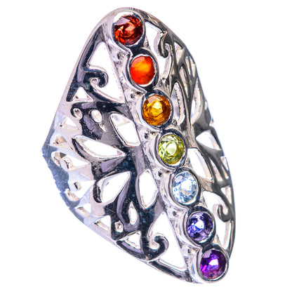 Rainbow Chakra Ring Size 6 (925 Sterling Silver) R141562