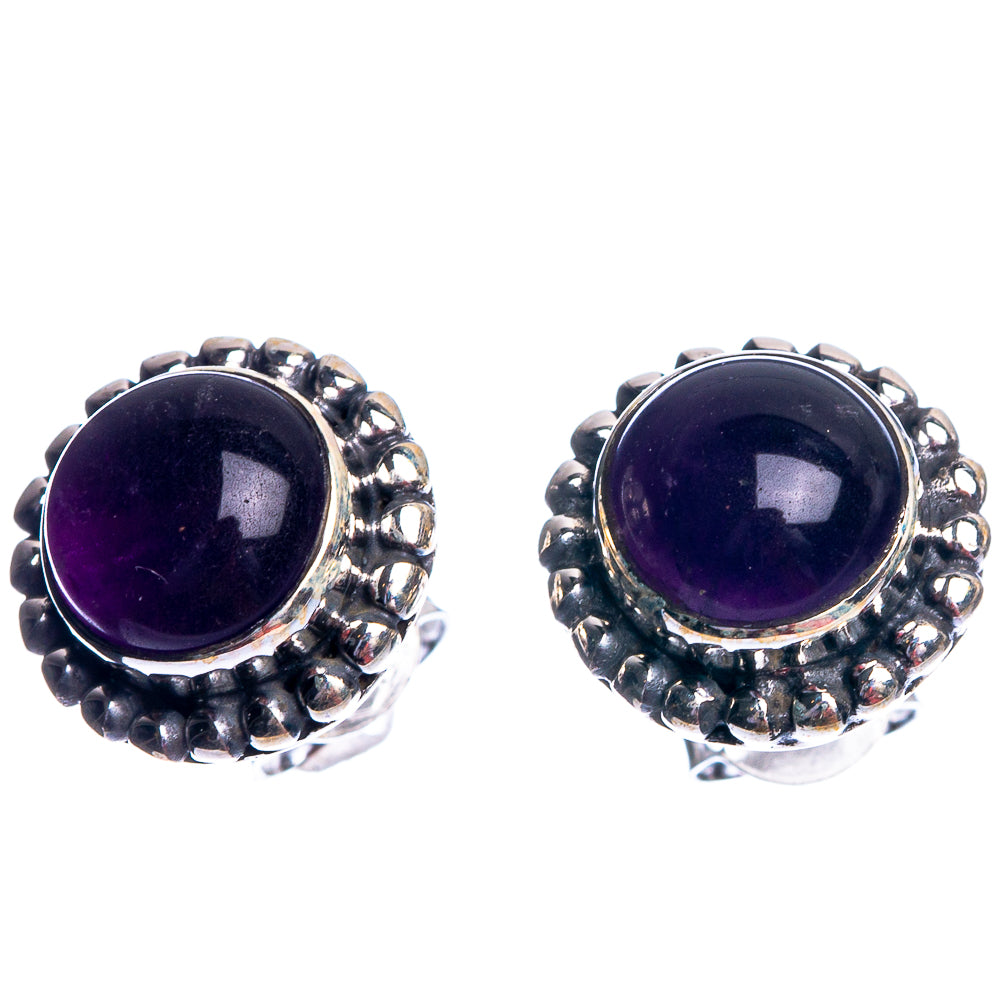 Amethyst Dainty Earrings 3/8" (925 Sterling Silver) E432505