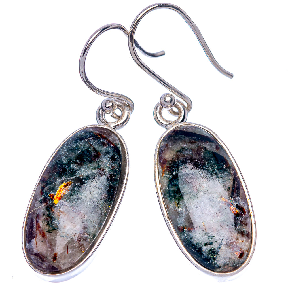Astrophyllite Earrings 1 1/2" (925 Sterling Silver) E433372